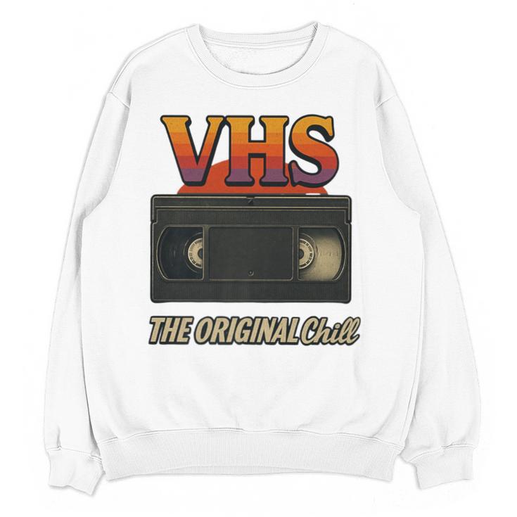 VHS Tape Nostalgia Old School Technology Humor Premium Unisex Sweatshirt