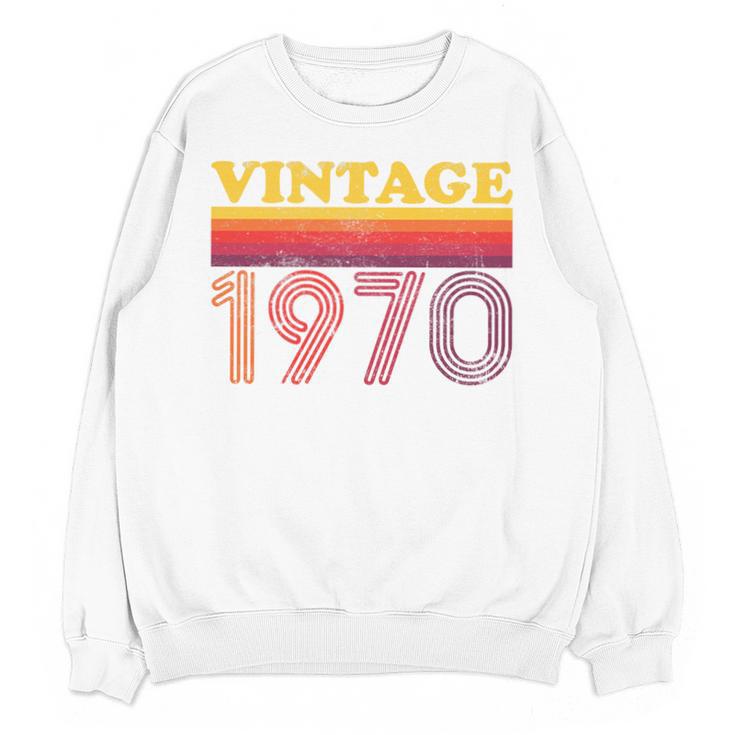Vintage 1970 Retro Style 70's Born Nostalgia Vibes Birthday Premium Tri-Blend Unisex Sweatshirt