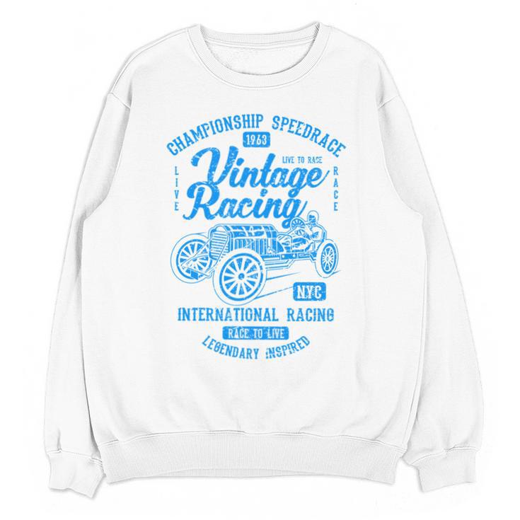 Vintage Racing Automotive Nostalgia Distressed Car Unisex Sweatshirt