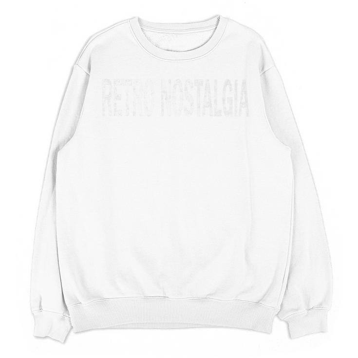 Vintage Retro Nostalgia Distressed Retro Vibes Premium Unisex Sweatshirt