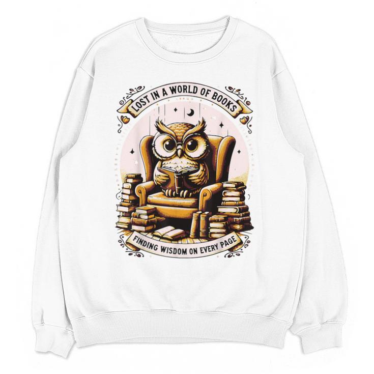 Wise Owl Reading Books Unisex Sweatshirt