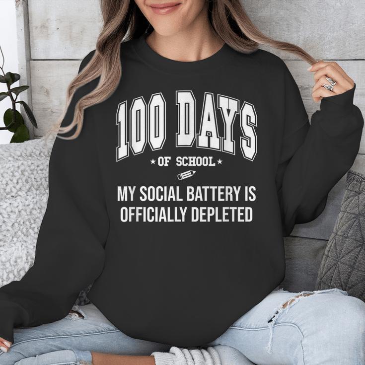 100 Days Of School Sarcastic Teacher Introvert Kid 100th Day Unisex Sweatshirt 100 Days Of School Sarcastic Teacher Introvert Kid 100th Day Unisex Sweatshirt