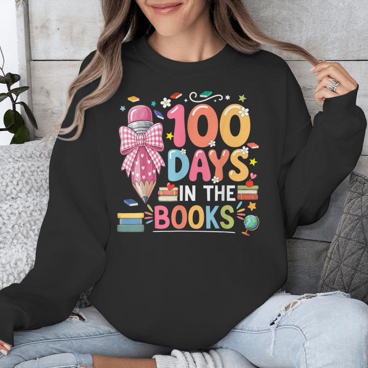 100th Day Of School Teacher Floral 100 Days In The Books Unisex Sweatshirt