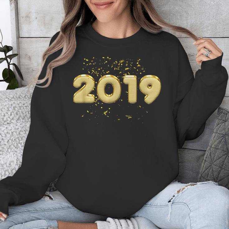 2019 Gold Confetti GraduationShirt High School College Unisex Sweatshirt