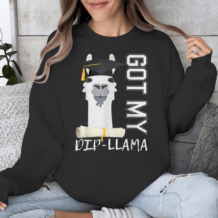2022 Graduate Graduation For Him Her Got My Dip-Llama Unisex Sweatshirt