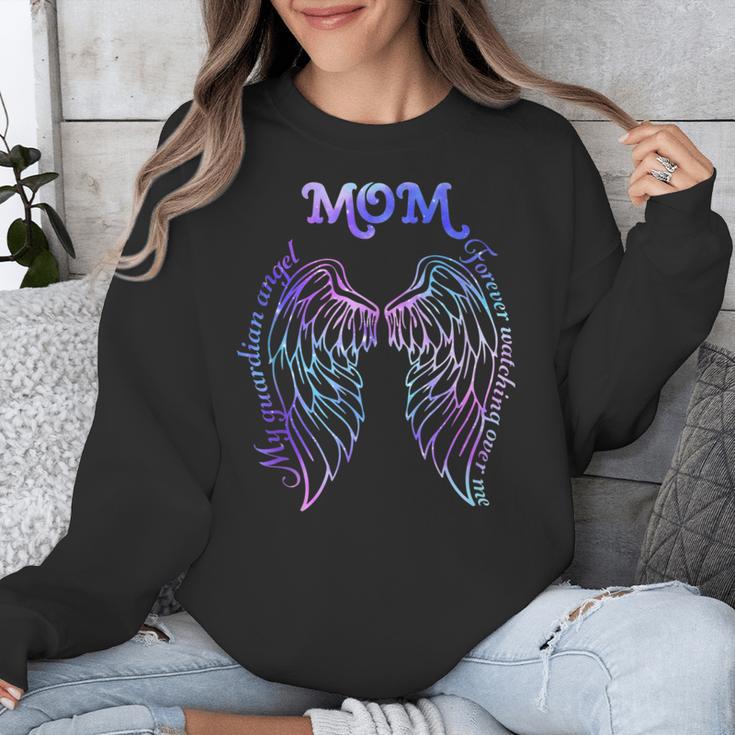 61eO Mom Memory My Guardian Angels Loss Of Mom Memorial Unisex Sweatshirt