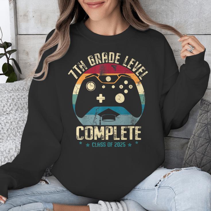 7th Grade Level Complete Gamer Class Of 2025 Graduation Boy Unisex Sweatshirt