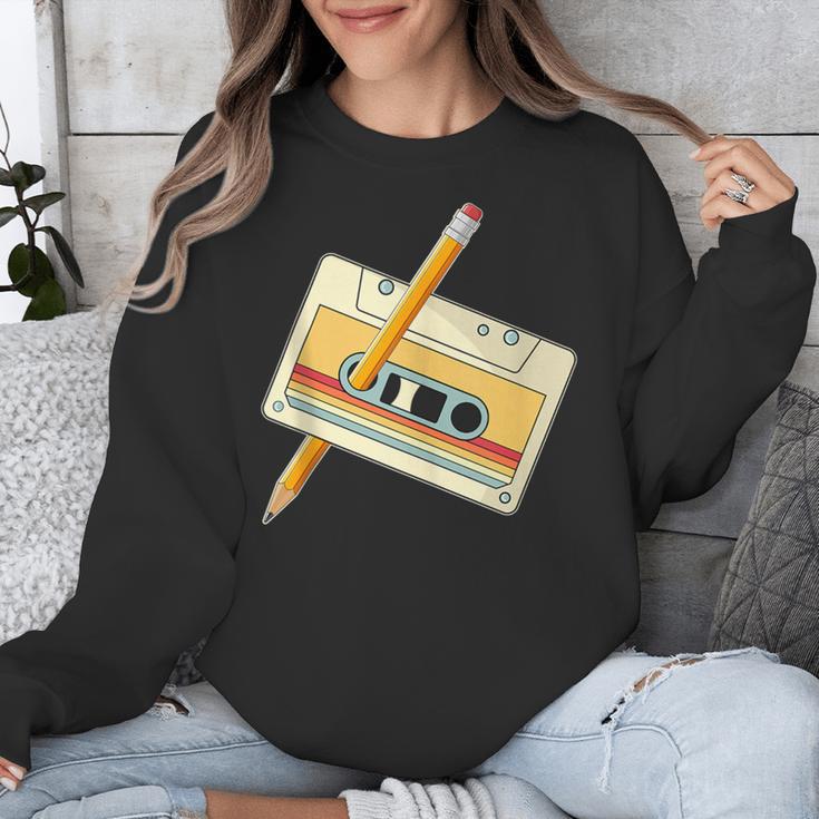 80's 90's Retro Music Party Costume Nostalgia Cassette Unisex Sweatshirt
