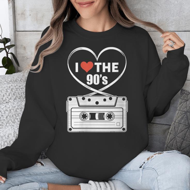 90s Nostalgia Cassette Heart Retro I Love The 90s Unisex Sweatshirt 90s Nostalgia Cassette Heart Retro I Love The 90s Unisex Sweatshirt