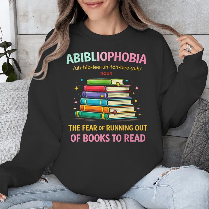 Abibliophobia Book Lovers Graphic Unisex Sweatshirt Abibliophobia Book Lovers Graphic Unisex Sweatshirt