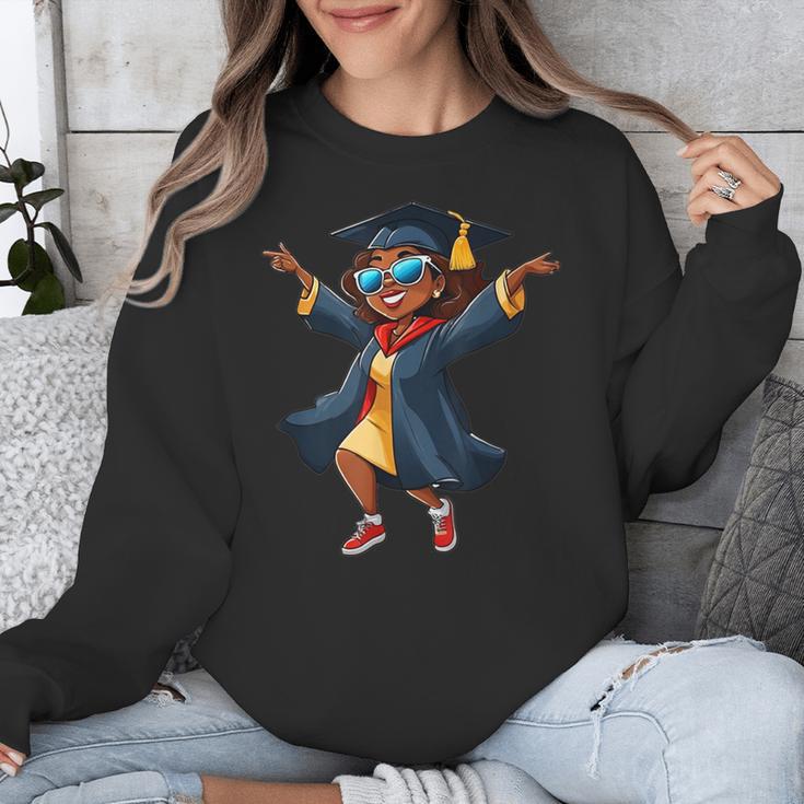 African American Woman Girl Graduation Class Unisex Sweatshirt