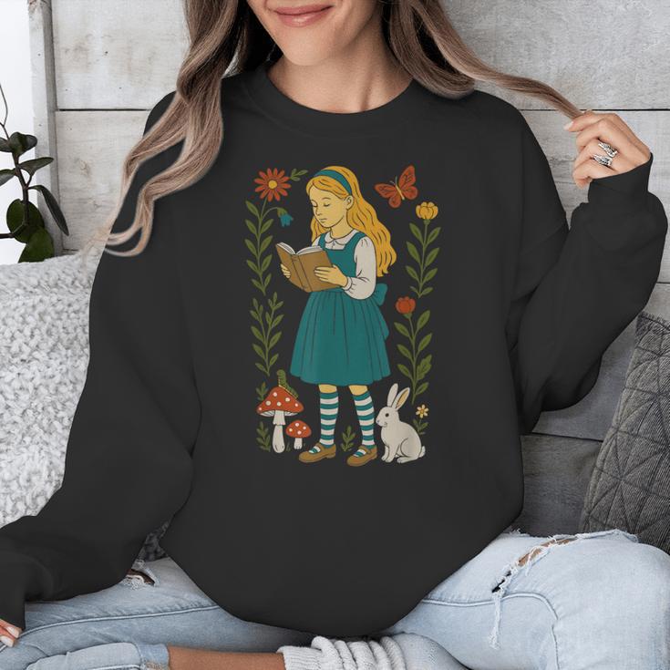 Alice In Wonderland Book Lover Lewis Carroll Rabbit Unisex Sweatshirt