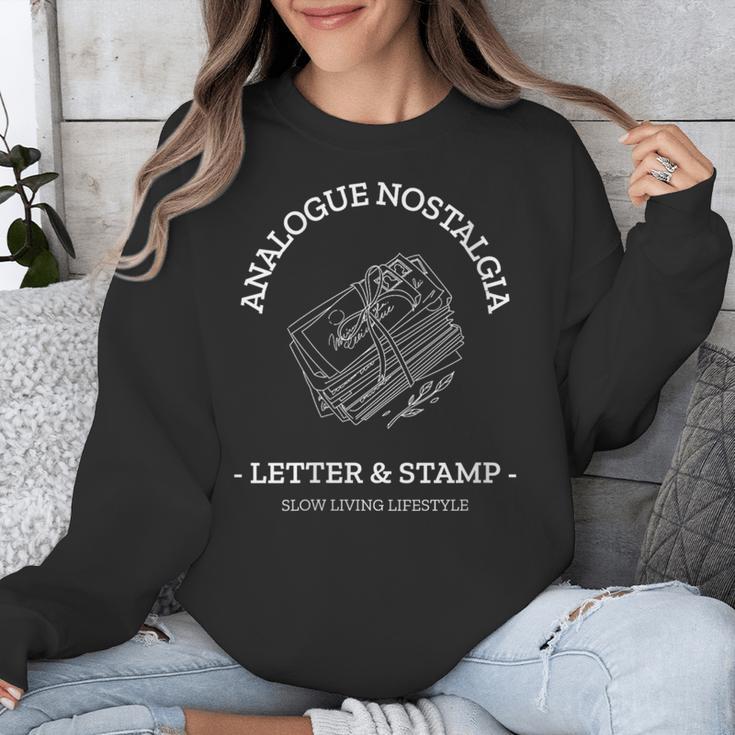 Analogue Nostalgia Letter & Stamp Graphic Unisex Sweatshirt