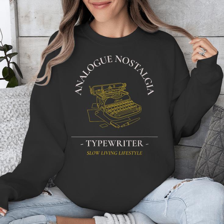 Analogue Nostalgia Typewriter Graphic Unisex Sweatshirt
