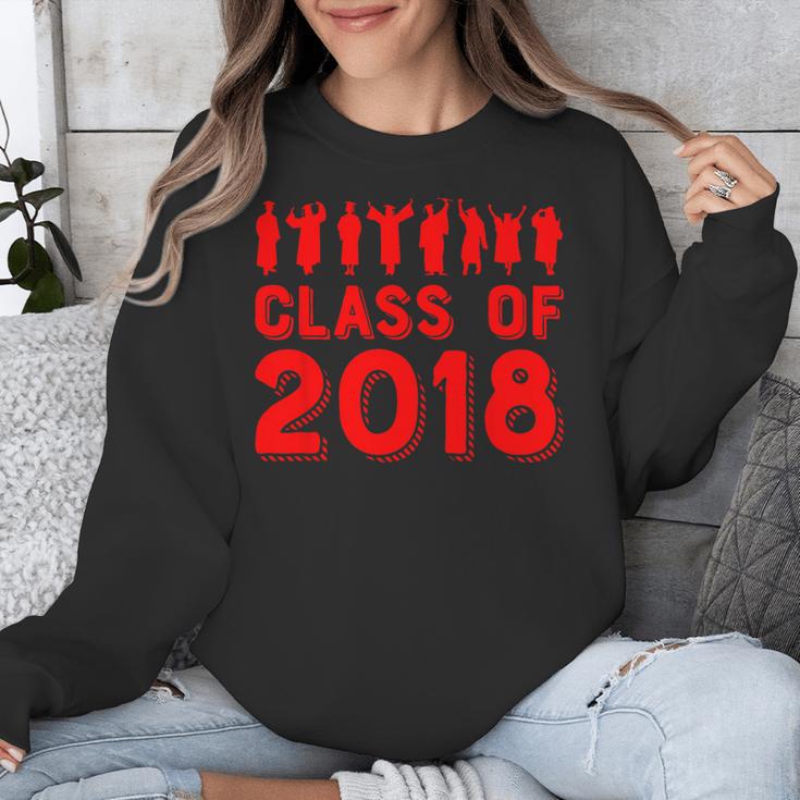 & Red Class Of 2018 Senior GraduationShirt Unisex Sweatshirt