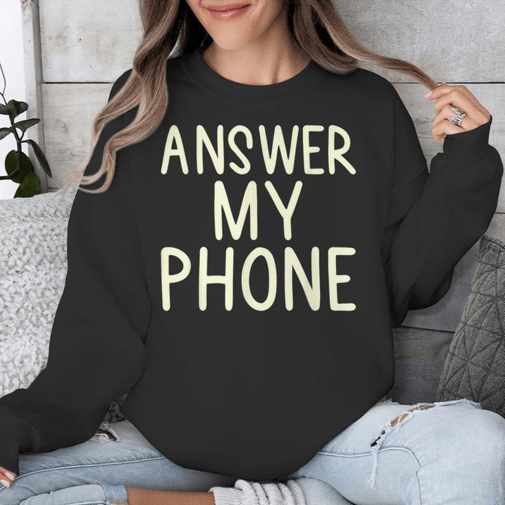 Answer My Phone I Introvert Unisex Sweatshirt Answer My Phone I Introvert Unisex Sweatshirt