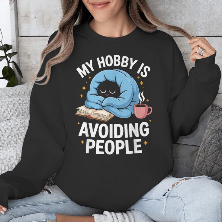 Anti-Social Club Homebody Introvert Hibernate Hermit Shyness Unisex Sweatshirt