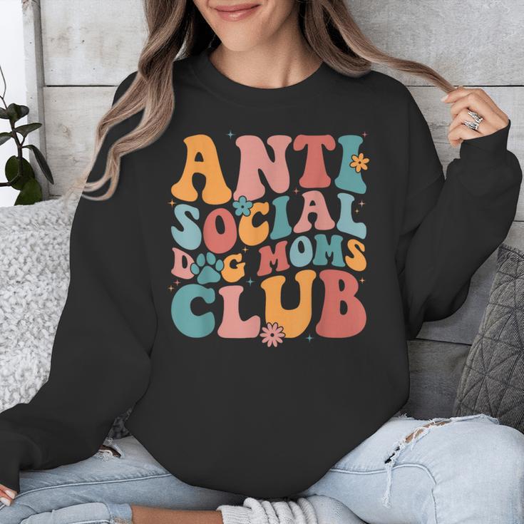 Anti Social Dog Moms Club Introvert Dog Mom Retro Men Women Unisex Sweatshirt Anti Social Dog Moms Club Introvert Dog Mom Retro Men Women Unisex Sweatshirt