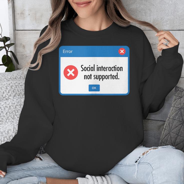 Anti Social Introvert Social Interaction Not Supported Unisex Sweatshirt