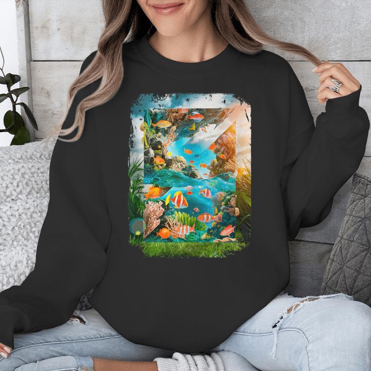 Aqua In The Skies Frutiger Aero Unisex Sweatshirt Aqua In The Skies Frutiger Aero Unisex Sweatshirt