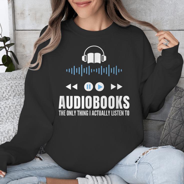 Audiobooks Listener Book Reading Lover Fun Unisex Sweatshirt