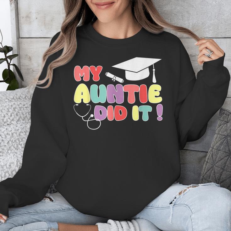 My Auntie Did It Aunt Graduation Nurse Doctor Aunt Graduated Unisex Sweatshirt