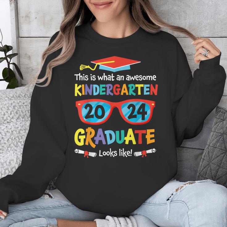 Awesome Kindergarten Graduate Looks Like 2024 Graduation Unisex Sweatshirt