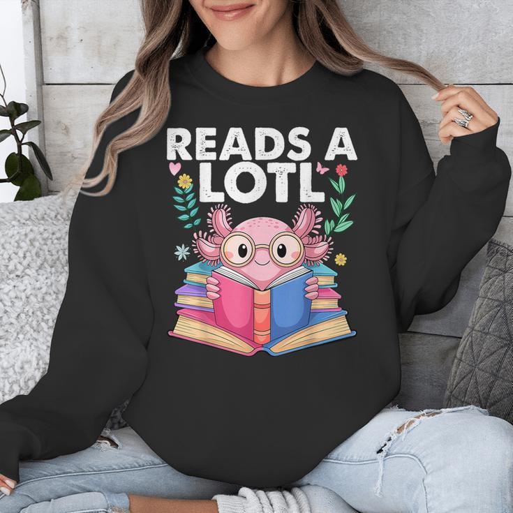 Axolotl Books Readsalotl Reading Bookworm Boys Girls Unisex Sweatshirt Axolotl Books Readsalotl Reading Bookworm Boys Girls Unisex Sweatshirt