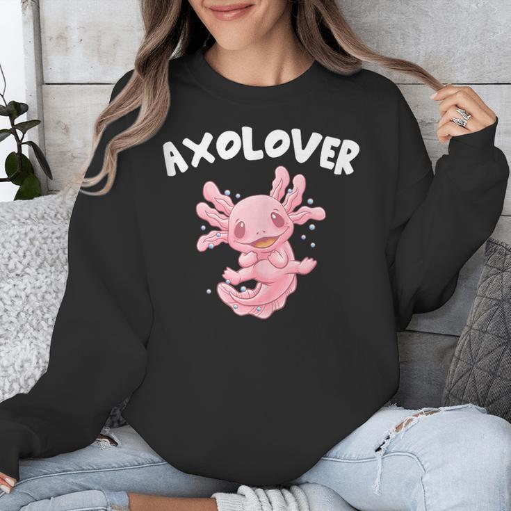 Axolovert Axolotl Humor Salamander Introvert Unisex Sweatshirt