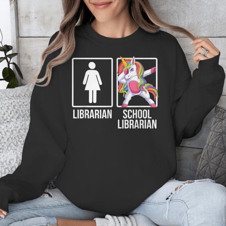 Back To School Library Unicorn Book Lover School Librarian Unisex Sweatshirt