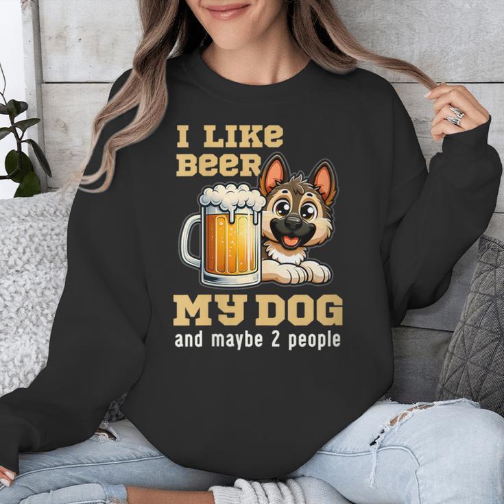 I Like Beer My Dog And Maybe 2 People Introvert Pun Unisex Sweatshirt I Like Beer My Dog And Maybe 2 People Introvert Pun Unisex Sweatshirt