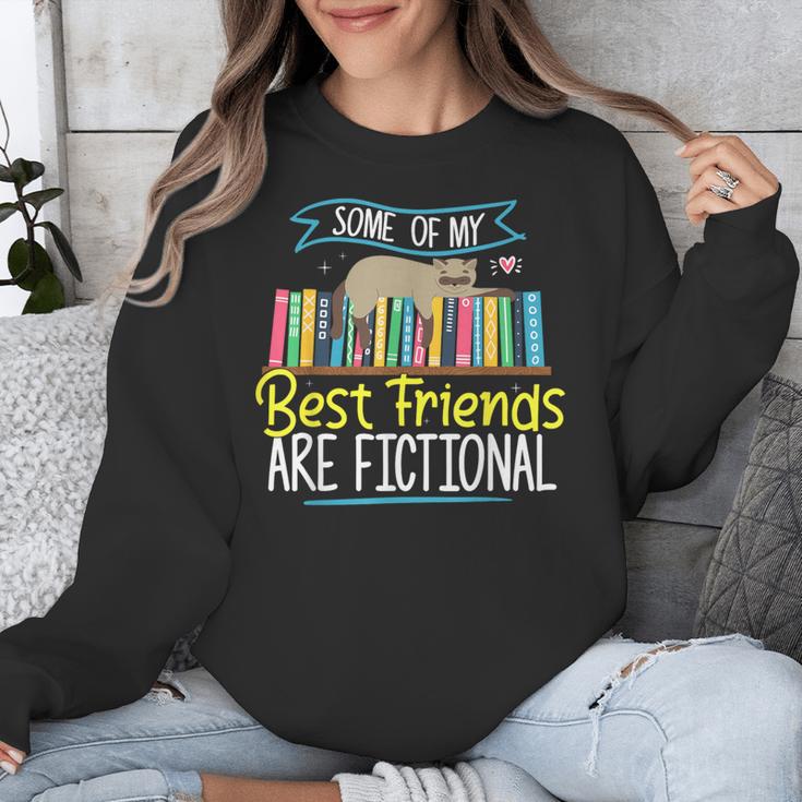 Some Of My Best Friends Are Fictional Book Lover Bookworm Unisex Sweatshirt