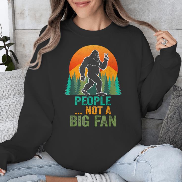 Bigfoot Introvert People Not A Big Fan Retro Sasquatch Unisex Sweatshirt
