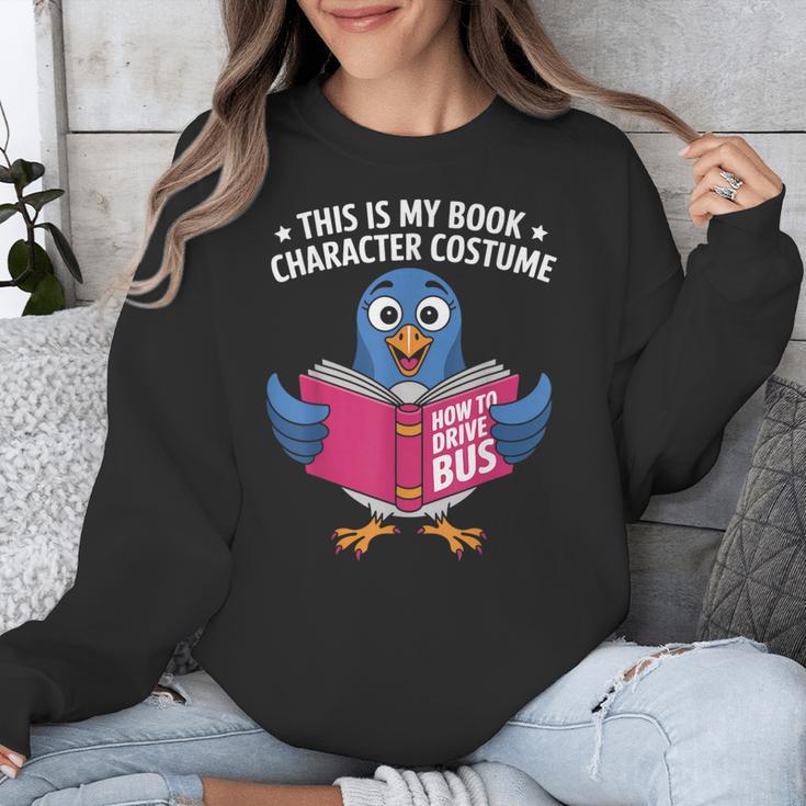 This Is My Book Character Costume Cute Pigeon Kids Reading Unisex Sweatshirt