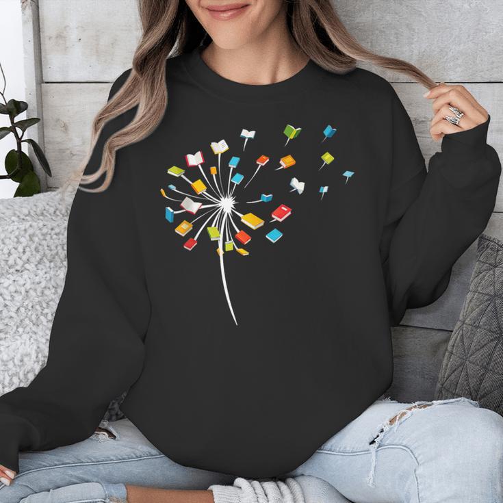 Book Dandelion Reading Lover Bookworm Bookish Librarian Read Unisex Sweatshirt