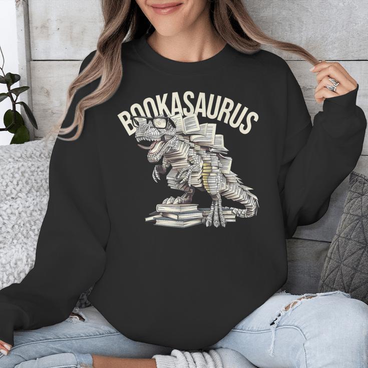 Book Dinosaur Bookworm T-Rex Dino Reading Books Book Unisex Sweatshirt