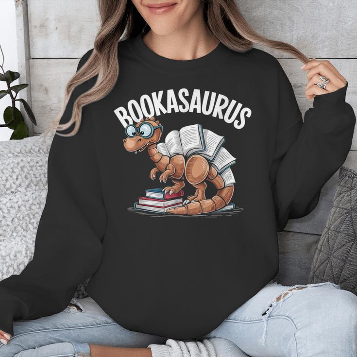 Book Dinosaur T-Rex Bookworm Dino Book Reading Unisex Sweatshirt