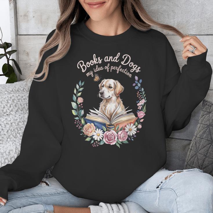 Book And Dog Lover Reading Humor Librarian Unisex Sweatshirt Book And Dog Lover Reading Humor Librarian Unisex Sweatshirt