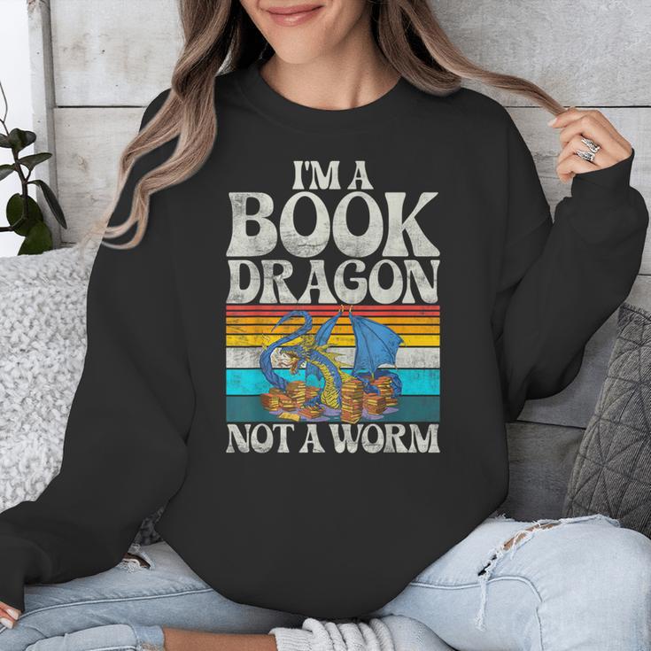 Im a Book Dragon Not a Worm Dragon Unisex Sweatshirt