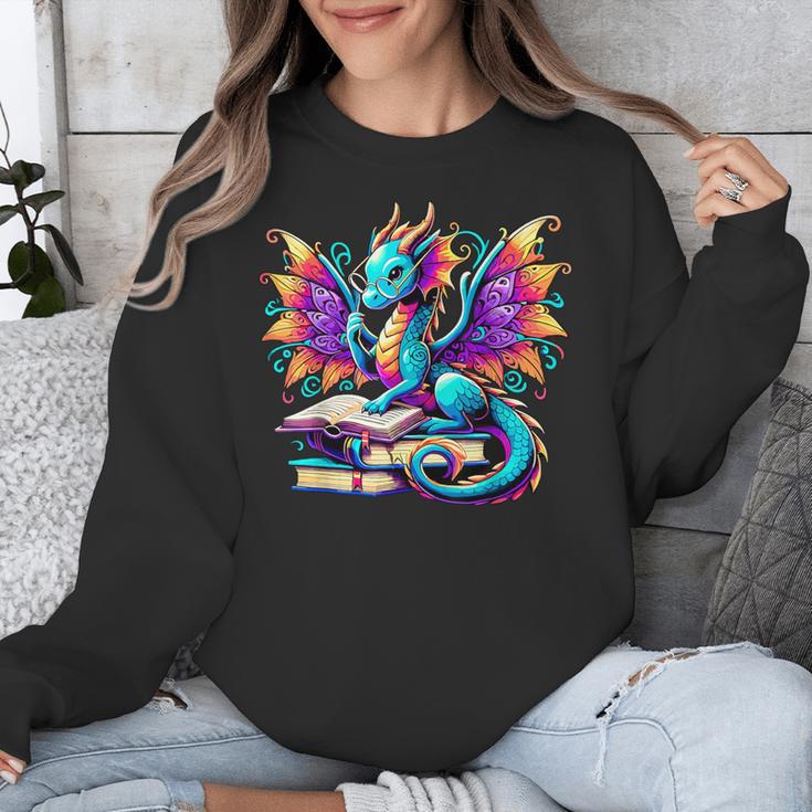 Book Dragon Reading Unisex Sweatshirt