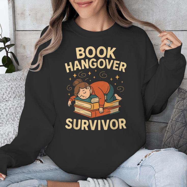 Book Hangover Survivor Reading Humor Librarian Bibliophiles Unisex Sweatshirt