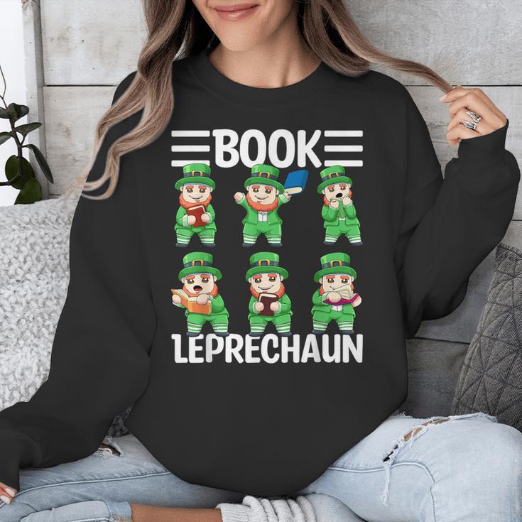 Book Leprechaun St Patrick's Day Library Librarian Reading Unisex Sweatshirt