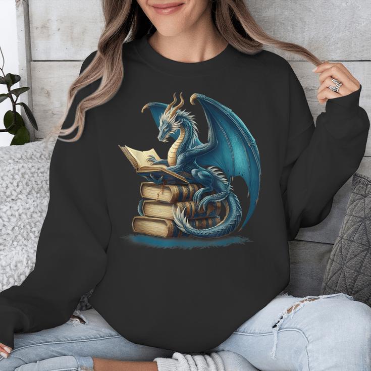 Book Lover Bookworm Reading Books Dragon Sci-Fi Character Unisex Sweatshirt Book Lover Bookworm Reading Books Dragon Sci-Fi Character Unisex Sweatshirt