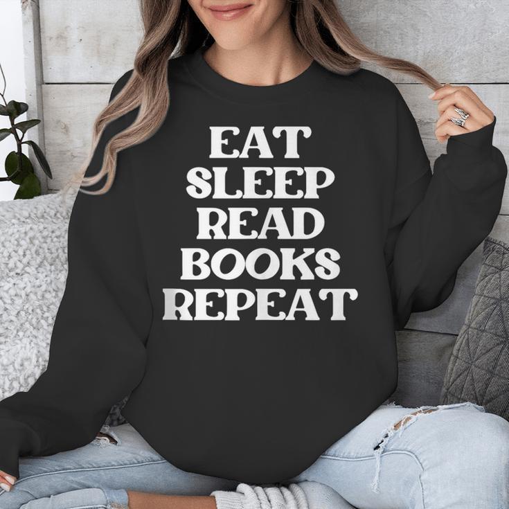 Book Lover Book Eat Sleep Read Books Repeat Unisex Sweatshirt