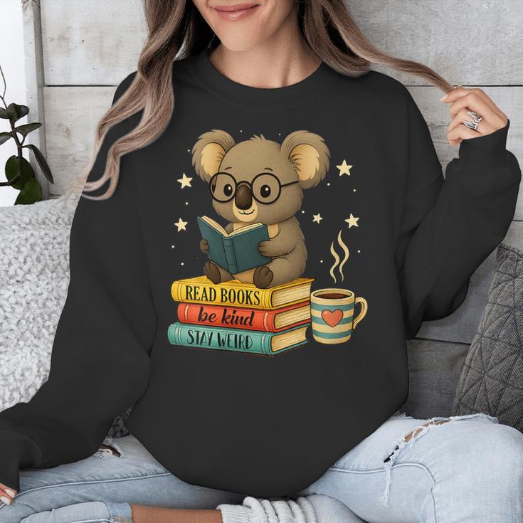 Book Lover Koala Reading Bookish Library Read Books Be Kind Unisex Sweatshirt