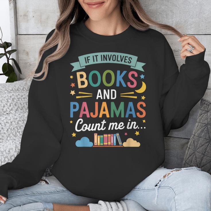 Book Lovers Reading Bedtime Cozy Pajama For Librarians Unisex Sweatshirt