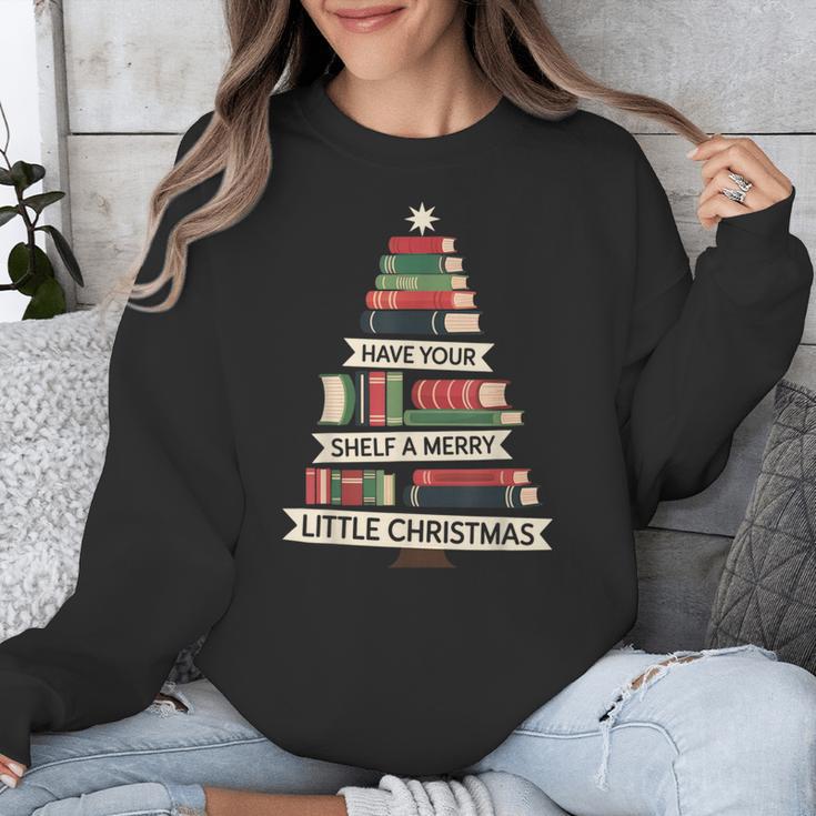 Book Merry Little Christmas Tree Holiday Unisex Sweatshirt