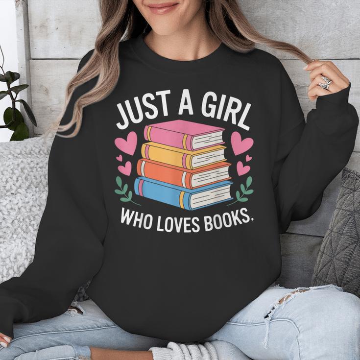 Book Nerd Just A Girl Who Loves Books Literary Enthusiast Unisex Sweatshirt Book Nerd Just A Girl Who Loves Books Literary Enthusiast Unisex Sweatshirt