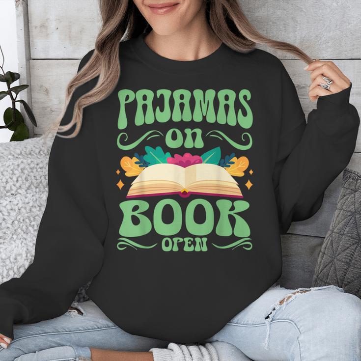 Book And Pajama Pajamas On Book Open Unisex Sweatshirt