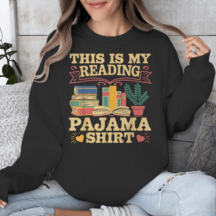 Book And Pajama This Is My Reading Pajama Bedtime Reading Unisex Sweatshirt